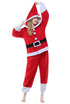 NEWCOSPLAY Adult Santa Onesie Pajams Suit Costume